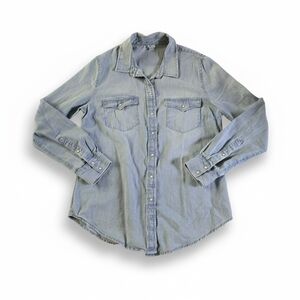 Aerie Light Blue Denim Shirt Womens Small